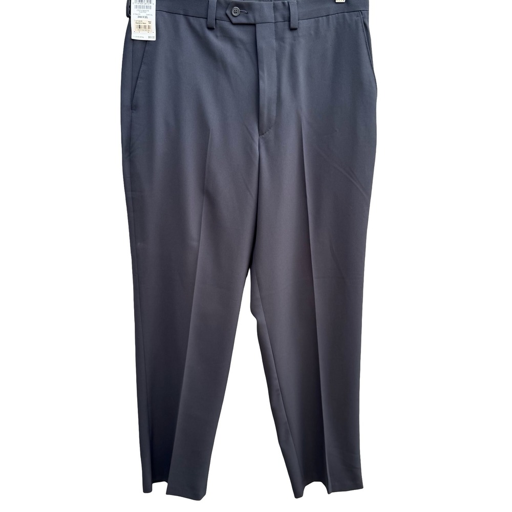 Claiborne Professional Gabardine Dress Pants Charcoal Mens 34x32 017894-075 NEW